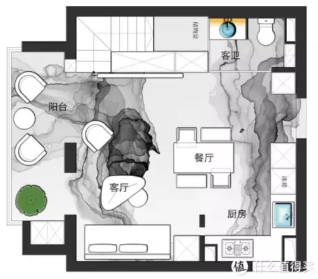 70㎡，一个人住！全屋毛坯水泥风，动静分离设计太实用