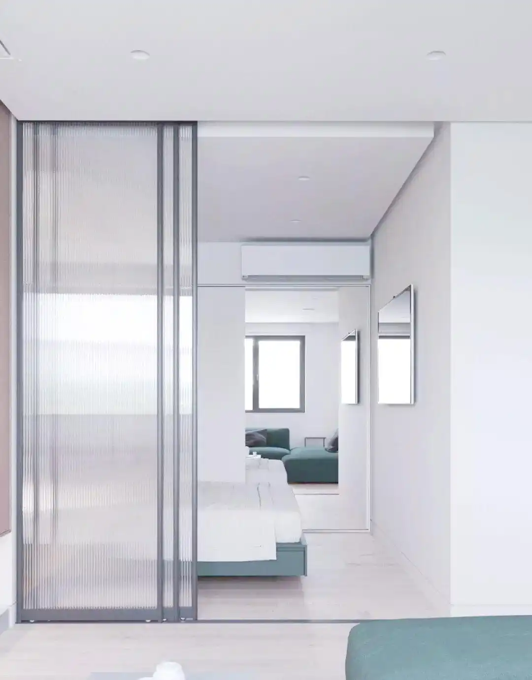 一居室小公寓装修效果图_简约风格小户型空间布局_50平米小户型单身公寓设计