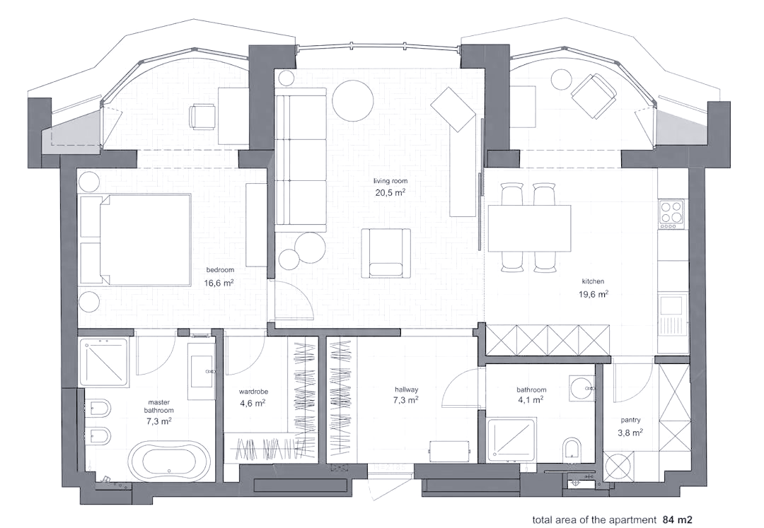 北京小户型公寓，装修风格高级复古，细节设计匠心独具