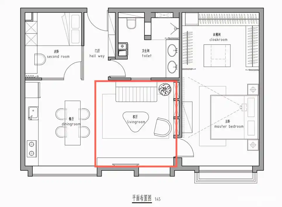大红大绿80㎡,竟然搭出最高级的北欧风!(图14) 全屋开放式厨房餐厅设计_82平米小户型改造_精品小户型欧式装修