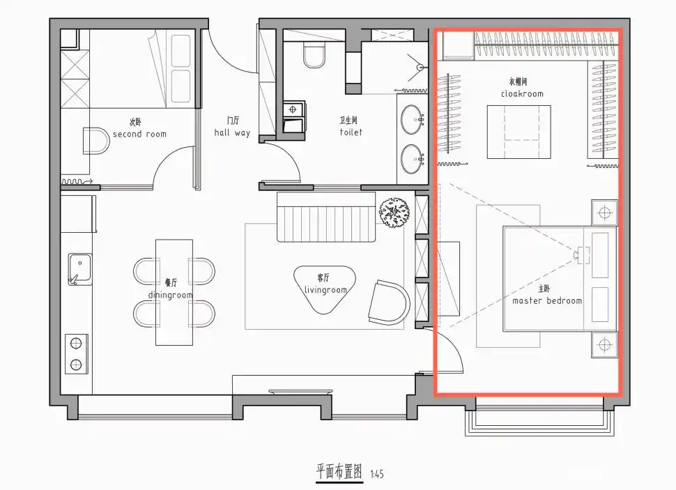 大红大绿80㎡,竟然搭出最高级的北欧风!(图22) 82平米小户型改造_全屋开放式厨房餐厅设计_精品小户型欧式装修