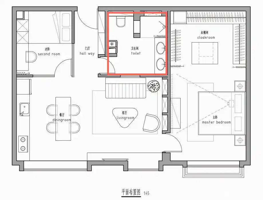 大红大绿80㎡,竟然搭出最高级的北欧风!(图27) 精品小户型欧式装修_全屋开放式厨房餐厅设计_82平米小户型改造