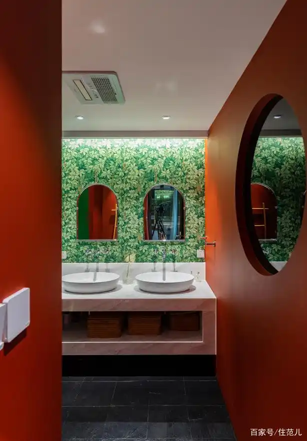 大红大绿80㎡,竟然搭出最高级的北欧风!(图32) 全屋开放式厨房餐厅设计_82平米小户型改造_精品小户型欧式装修