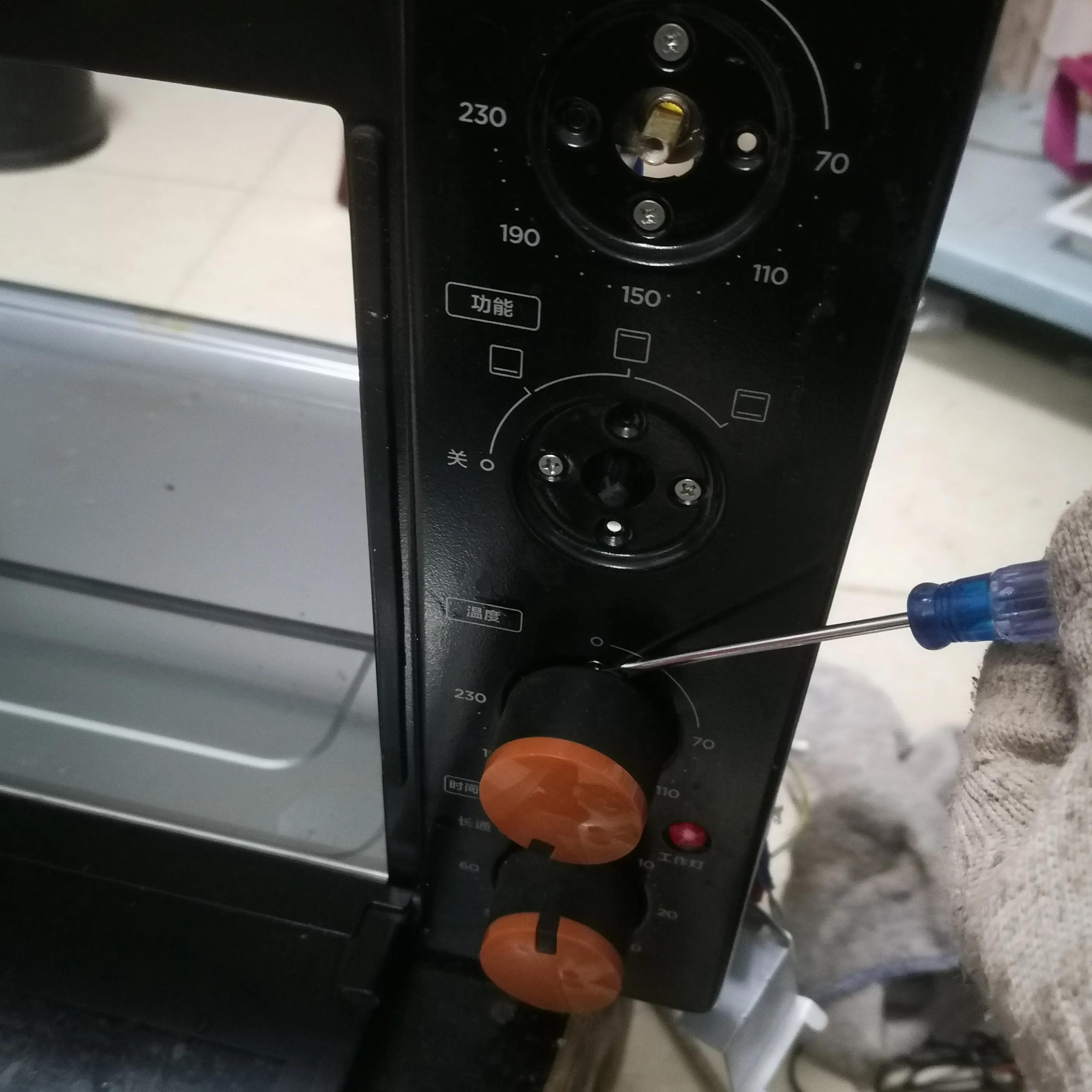 电烤箱修理_电烤箱定时器接线柱断维修教程_美的电烤箱维修拆解