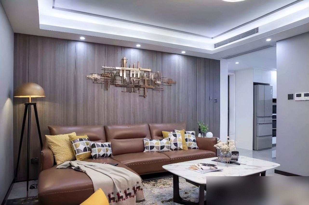 你家新房还大面积留白?太单调了,可以木饰面上墙,太有高级感了(图5) 木饰面上墙方案_墙面装饰留白_木饰面优势