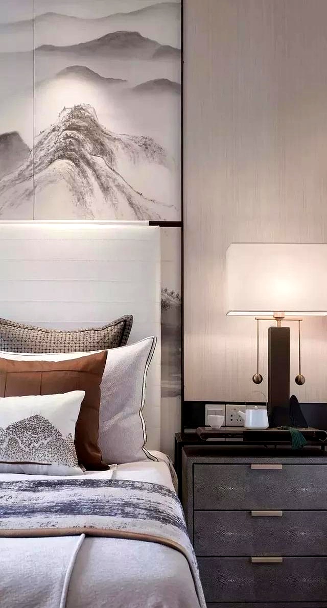 专业控这样的新中式留白,实在太美了(图2) 新中式客厅留白设计_墙面装饰留白_90后装修留白省钱技巧