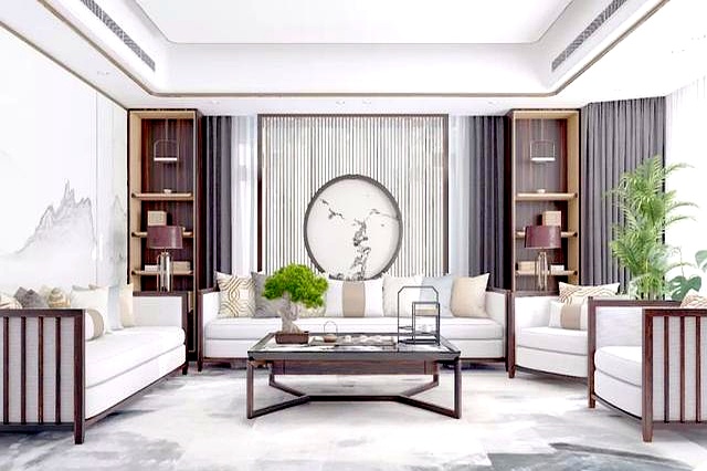 专业控这样的新中式留白,实在太美了(图13) 新中式客厅留白设计_墙面装饰留白_90后装修留白省钱技巧