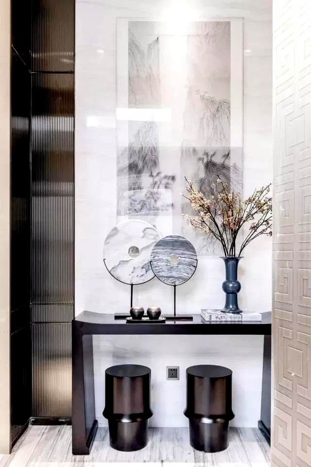 专业控这样的新中式留白,实在太美了(图16) 90后装修留白省钱技巧_新中式客厅留白设计_墙面装饰留白