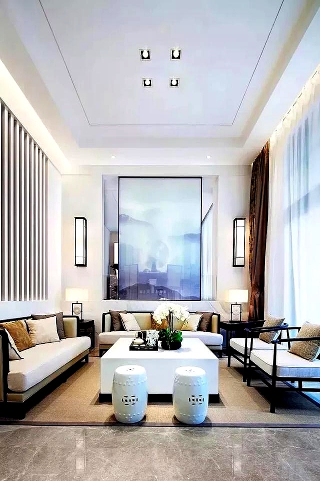 专业控这样的新中式留白,实在太美了(图5) 墙面装饰留白_新中式客厅留白设计_90后装修留白省钱技巧