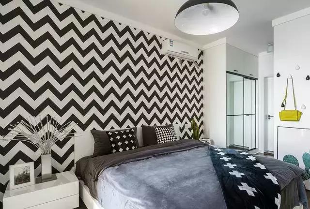 77㎡简约北欧风两居,自然舒适的时尚之家!(图8) 生态木墙面效果图_北欧风格装修_简约北欧小户型设计