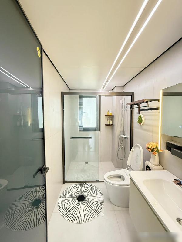 江西一女子的家火了,光一个电视背景墙就让无数人效仿,太实用了(图2) 大横厅设计技巧_装修效果图大全2025图片电视墙_自装省钱攻略