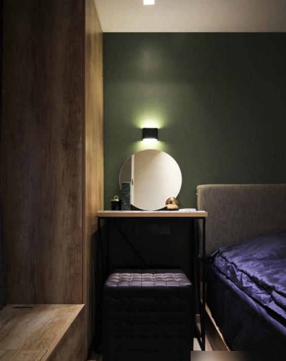 他把电视墙设在过道,完工后堪比“多间房”,全屋挑不出半点毛病(图7) 玄关吧台设计_72㎡小窝改造_装修效果图大全2025图片电视墙