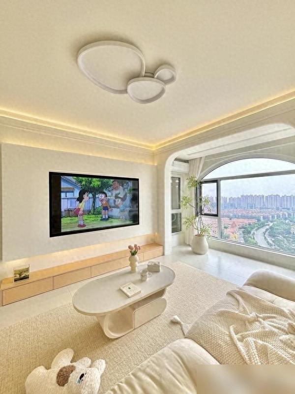 河北夫妇拒绝过度装修,光一个电视背景墙就让无数人效仿,太高级(图8) 去繁就简_装修清醒_装修效果图大全2025图片电视墙