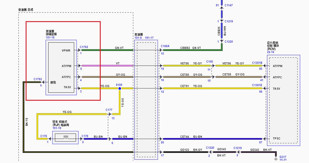 维修案例:新探险者仪表亮扳手灯(图2) P0C20辅助变速箱机液泵控制模块回馈讯号范围性能故障排除_新车扳手指示灯一直亮_福特新探险者2.3T仪表亮扳手灯维修