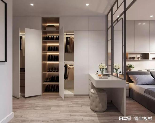 全屋定制大衣柜,大大提升卧室幸福感(图10) 卧室柜子装修_卧室一体化设计_打造暖意融融的卧室