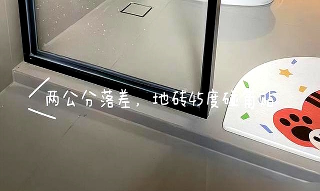 体验过才知有多爽,这6个高赞的卫生间设计,让你家务活少一半(图5) 下沉式淋浴区_壁挂马桶_装修浴室效果图