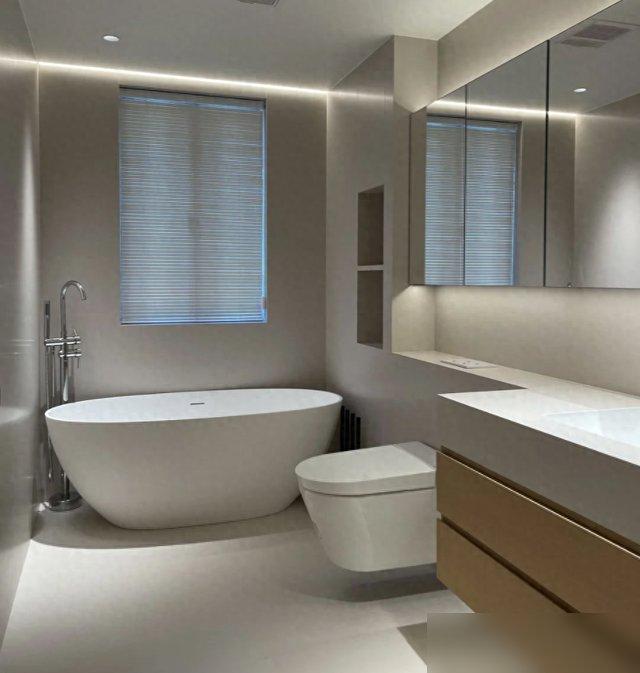 再装修,我一定要把这8个卫生间设计抄回家,少一个都不行(图18) 卫生间双卫改造_悬空卫浴清洁神器_装修浴室效果图