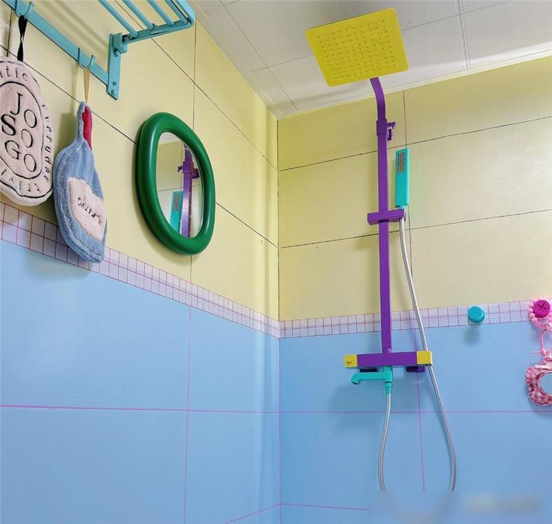 长沙姑娘的4㎡卫生间火了,因“太过小清新”走红,装修得太可爱(图8) 4平米卫生间设计_小卫生间改造技巧_装修浴室效果图