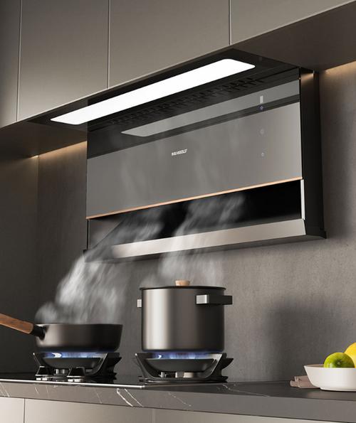 顶侧双吸油烟机和侧吸式油烟机哪种好?家用选哪种油烟机?(图4) 侧吸油烟机橱柜_超薄近吸油烟机_顶侧双吸油烟机