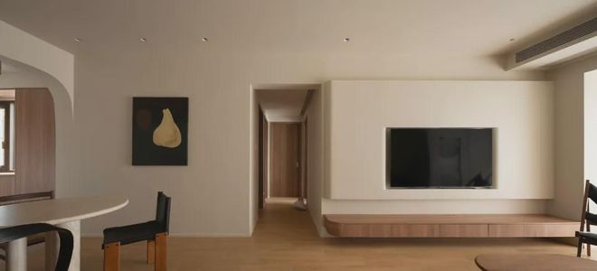 85平精装改温馨自然质感三室两卫,这个家美观不留卫生死角(图16) 85平方三室一厅户型图_深圳85平精装房改造_客厅餐厅厨房硬装改动