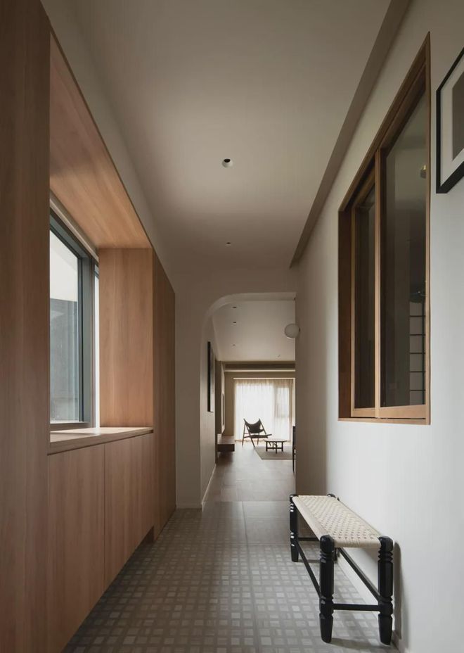 85平精装改温馨自然质感三室两卫,这个家美观不留卫生死角(图5) 85平方三室一厅户型图_客厅餐厅厨房硬装改动_深圳85平精装房改造