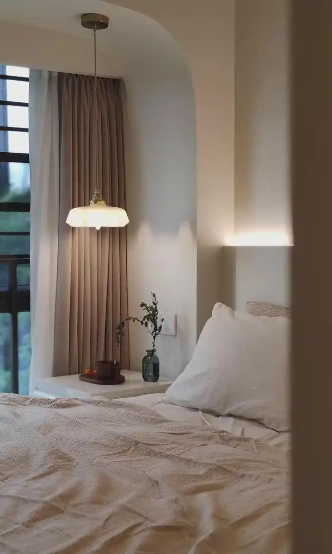 85平现代简约实用三室两卫,整个公共空间都融合在一起(图19) 深圳年轻夫妻家庭装修设计_85平方三室一厅户型图_深圳85平现代简约装修