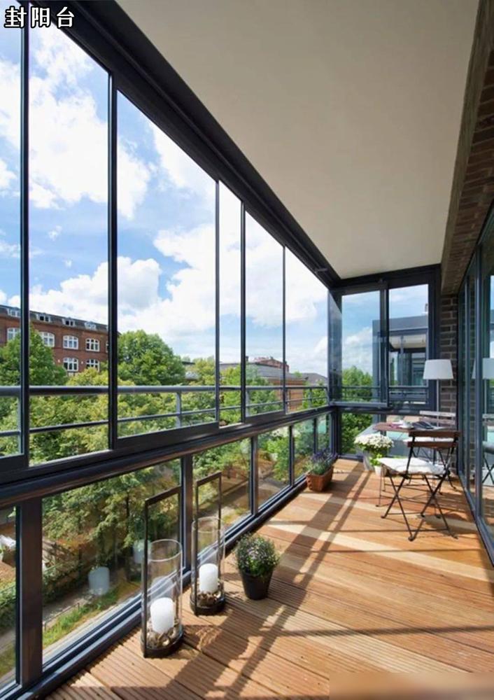 再封阳台,上半截不装推拉窗,打算用折叠窗,开扇面积大,通风好(图5) 阳台半折叠窗设计_阳台封不封的解决方案_阳台养花论坛