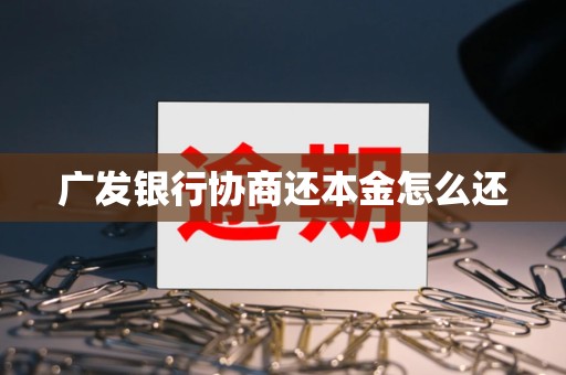 广发银行协商还本金怎么还(图4) 广发银行协商还本金怎么还