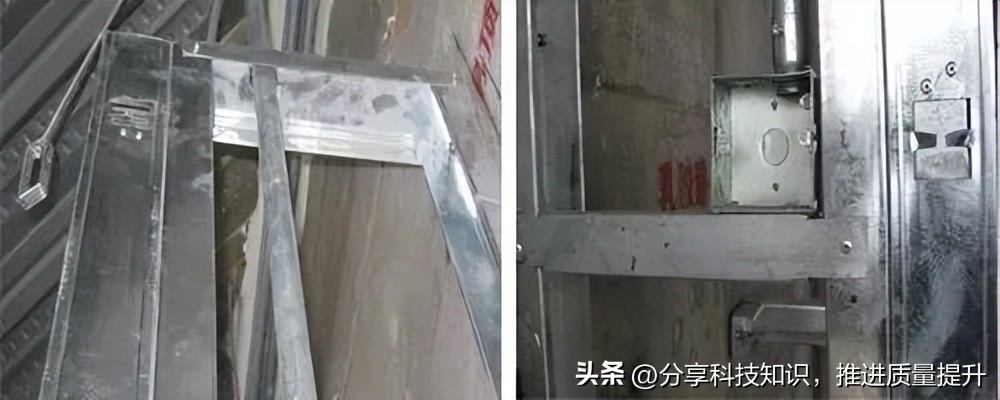 室内装饰轻钢龙骨骨架隔墙(木饰面面层)技术交底(NG原创出品)(图6) 轻钢龙骨施工工艺流程_轻钢龙骨吊顶隔墙_隔墙材料阻燃板规格要求