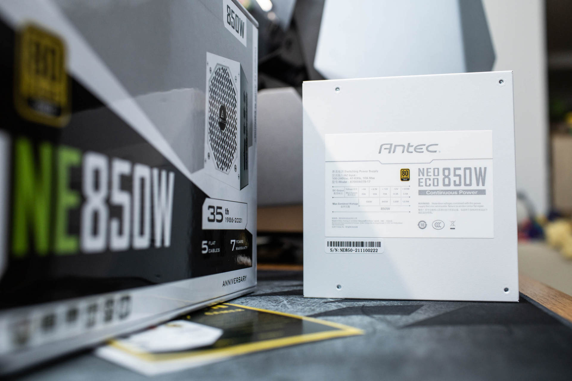 白色限定,金牌全模,安钛克35周年纪念850W电源开箱(图5) 安钛克NE850W电源 850W金牌电源 7年换新_安钛克电源怎么保修