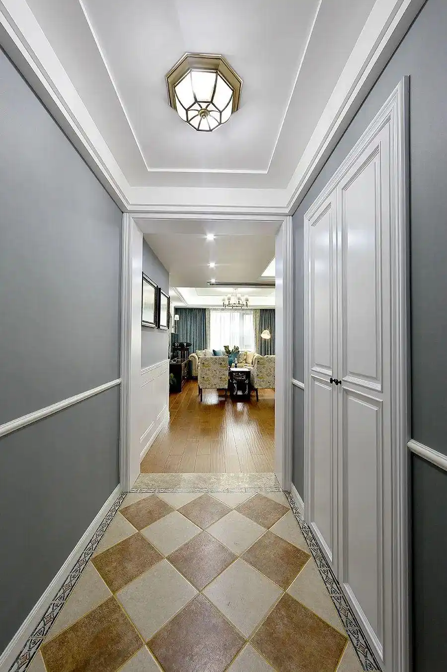 8种走廊吊顶造型设计,准备装修的进来,看完再装也不晚!(图5) 走廊天花造型设计_过道二级吊顶效果图_走廊吊顶设计