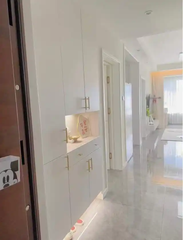 发现一位网友的家,因“穷装”而走红,耐看又实用,引来邻居的羡慕(图5) 小户型客厅装饰效果图_简约舒适家_小户型实用装修设计