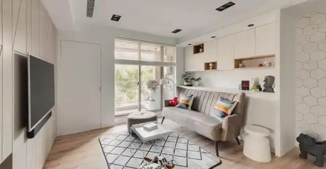 小户型客厅装修效果图,你喜欢哪一种?(图3) 小户型客厅收纳设计_小户型客厅装修效果图_小户型客厅装饰效果图