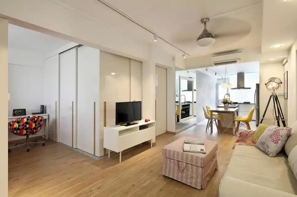 小户型把客厅装对了,整个家都宽敞不少,自己没想法,那就照着学(图8) 小户型客餐厅布局优化_小户型客厅装饰效果图_客餐厅开放式布局设计