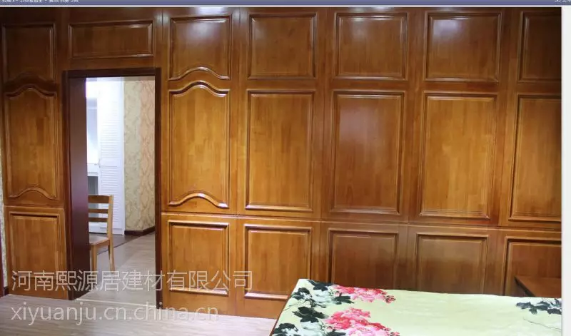 郑州别墅会所实木固装家具 酒柜 衣柜 实木吊顶定制生产