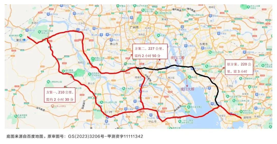 前方即将驶入深中通道!肇庆⇌深圳高速公路两个半小时即达→(图2) 肇庆到深圳新路线_深圳到肇庆路费_深中通道替代路线