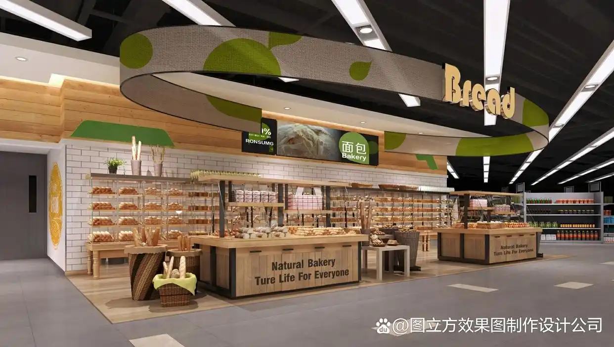 超市装修效果图:打造现代购物空间的视觉盛宴(图2) 超市装修设计要点_超市装修效果图_超市装修效果图重要性