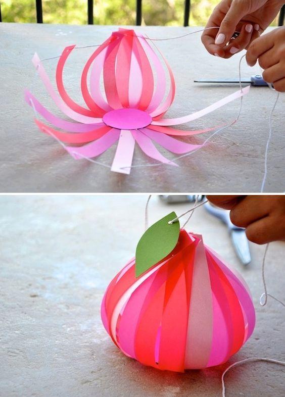 幼儿园手工作业:开学了,8个制作方法快替孩子存着,准能用上!(图6) 手工装饰_手工灯笼制作_黄色小花手工制作