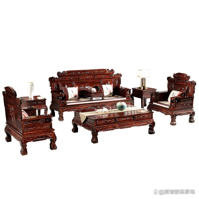 传统家具_泽林木韵黑酸枝新中式沙发_实木家具品牌排行榜前十名