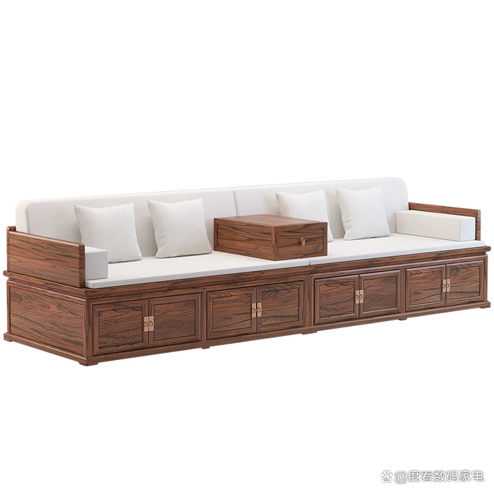 实木家具品牌排行榜前十名_传统家具_泽林木韵黑酸枝新中式沙发