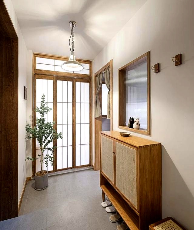 80㎡住出120㎡的松弛感_厨房门装修效果图小户_邻居只动了3个地方改造