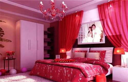 婚庆新房布置图片大全_婚房布置效果图_喜庆浪漫婚房布置