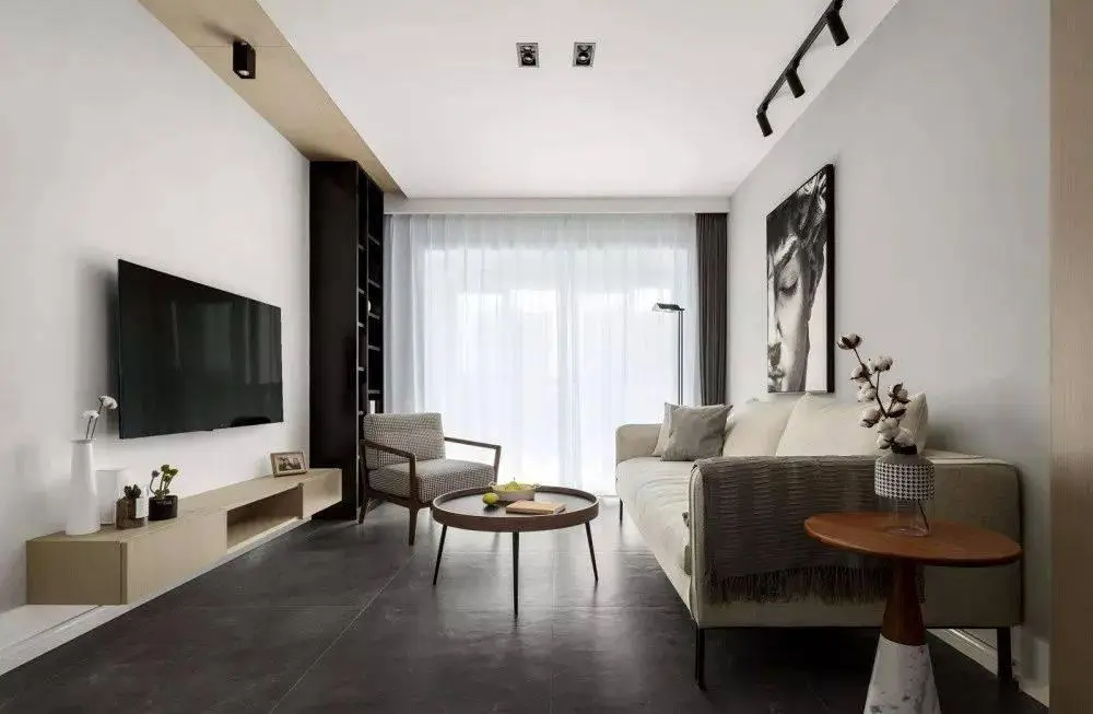 这种简约设计，特别适合小户型客厅，既舒适又美观