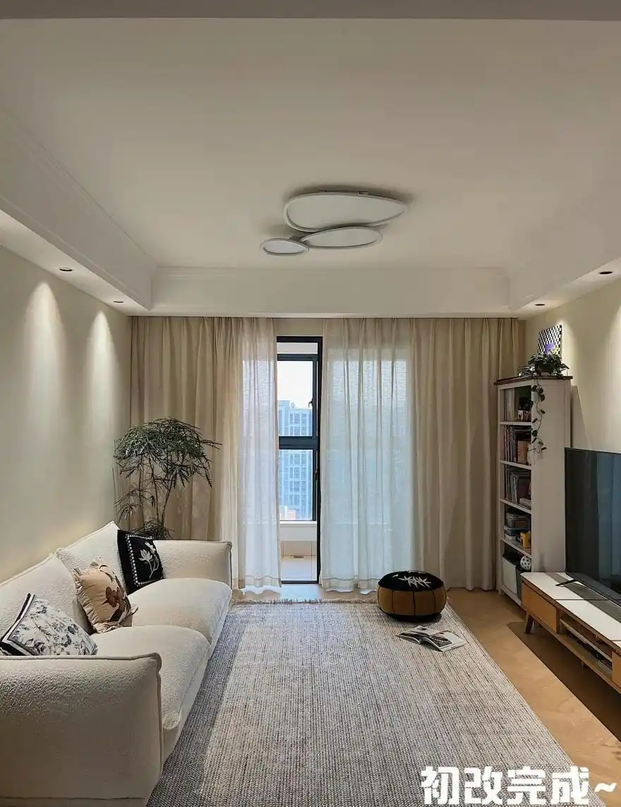 中古风客厅布置_二手房软装改造_二手房改造翻新