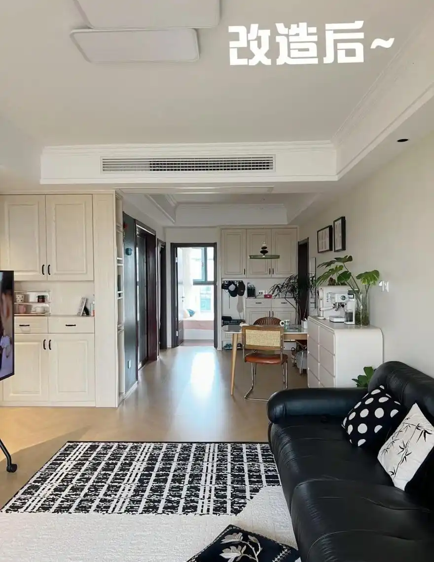 二手房软装改造_二手房改造翻新_中古风客厅布置