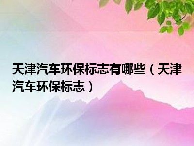 天津汽车环保标志有哪些（天津汽车环保标志）