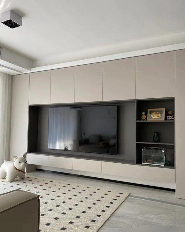 一切没有实用价值的电视墙,请不要再做了(图4) 客厅电视瓷砖背景墙效果图2025_电视墙设计_悬浮电视柜安装