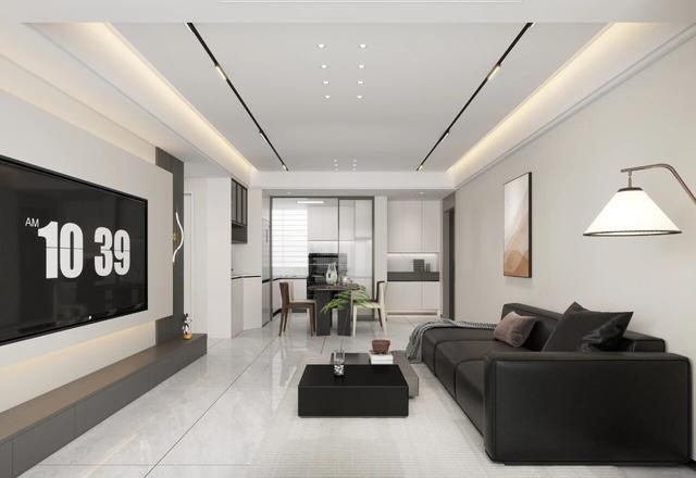 刷了800个视频装修出来的电视背景墙,真心好看又便宜也高级(图5) 客厅电视瓷砖背景墙效果图2025_智能家居布线暗线_客厅装修极简风