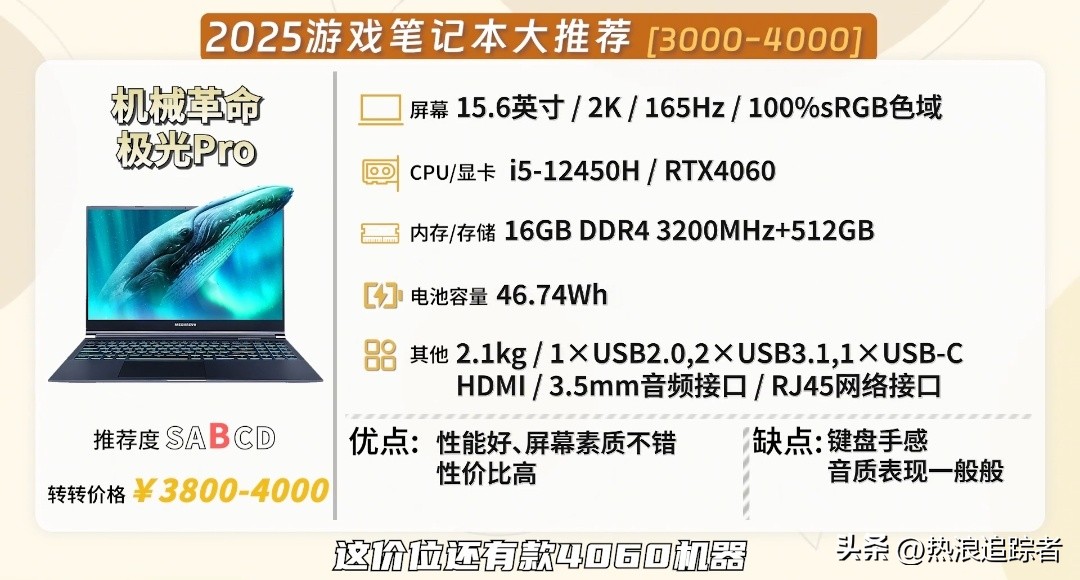2025年全价位游戏本红黑榜!从1000到10000,这23款闭眼选不踩雷(图11) 雷神游戏本 售后_游戏本选购指南_高性价比游戏本推荐