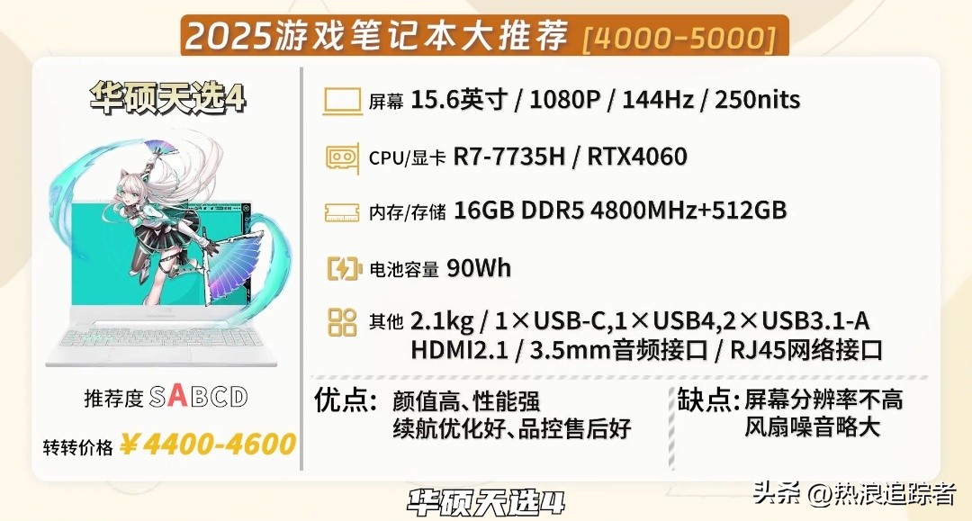 2025年全价位游戏本红黑榜!从1000到10000,这23款闭眼选不踩雷(图13) 雷神游戏本 售后_游戏本选购指南_高性价比游戏本推荐